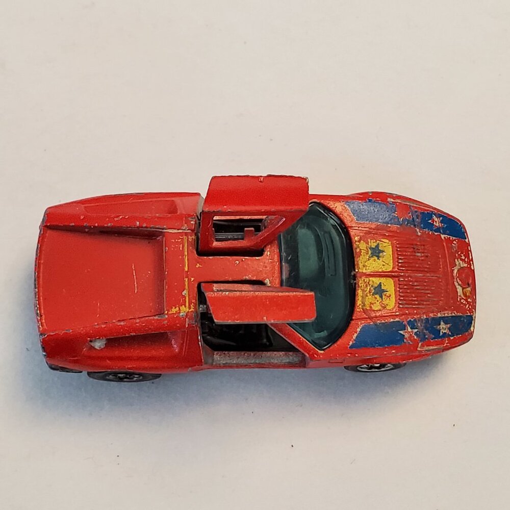 Redlines 1970 Hot Wheels Mattel Mercedes Benz C111 Red Diecast Car Doors Lift Up